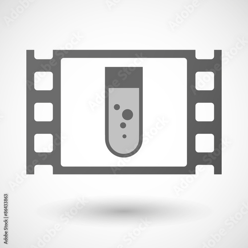 35mm film frame with a chemical test tube