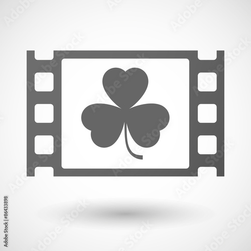 35mm film frame with a clover