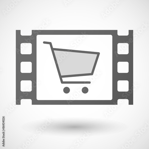 35mm film frame with a shopping cart