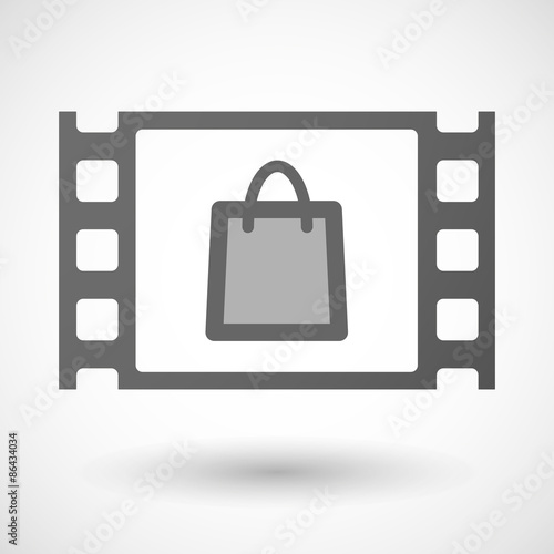 35mm film frame with a shopping bag