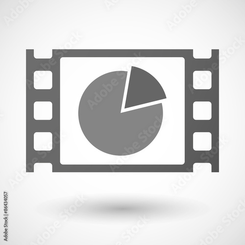 35mm film frame with a pie chart