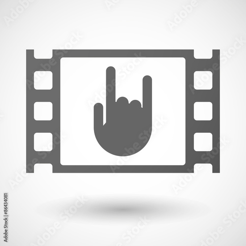 35mm film frame with a rocking hand