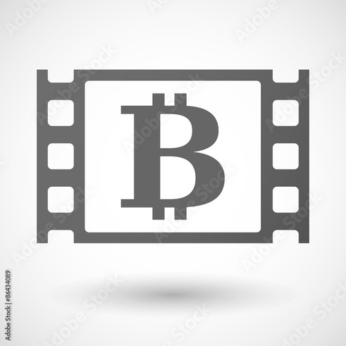 35mm film frame with a bit coin sign