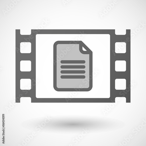 35mm film frame with a document