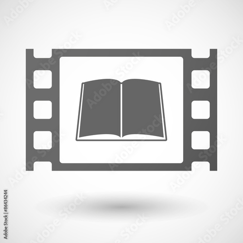35mm film frame with a book