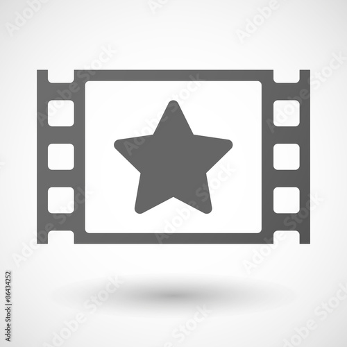 35mm film frame with a star