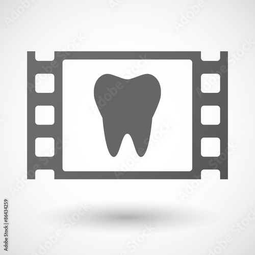 35mm film frame with a tooth