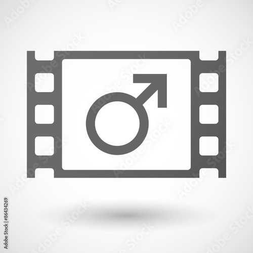35mm film frame with a male sign