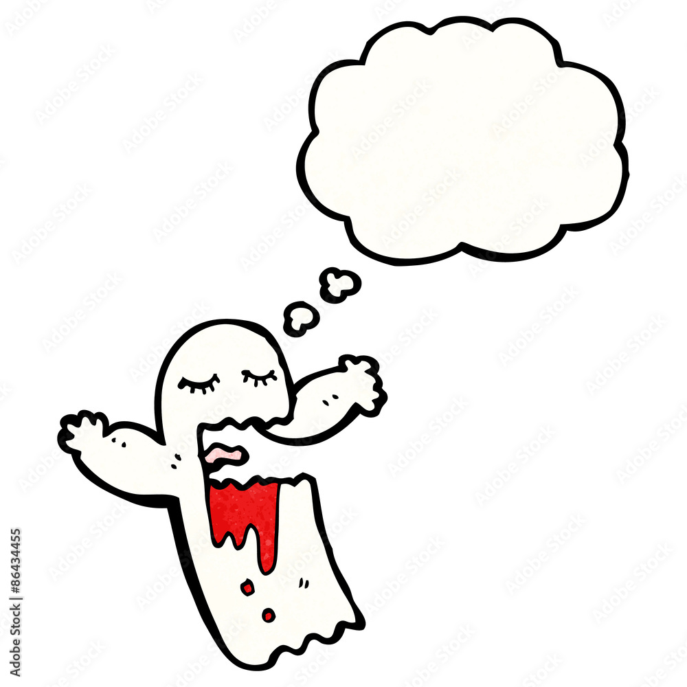 cartoon ghost with thought bubble cartoon ghost with thought bubble