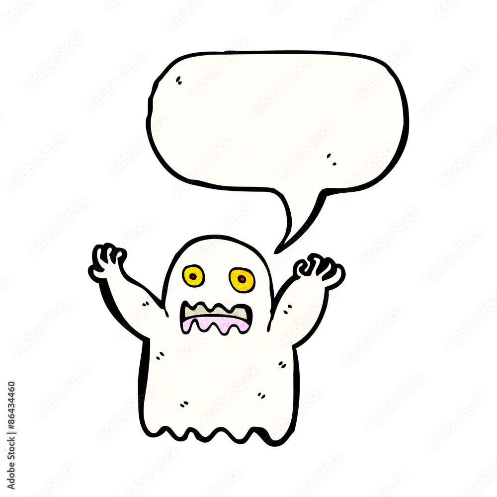 cartoon ghost with speech bubble cartoon ghost with speech bubble