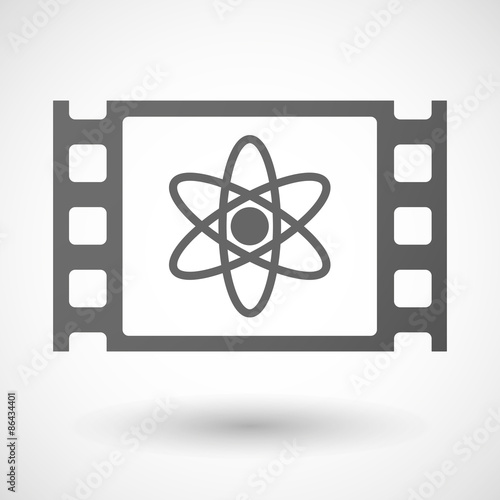 35mm film frame with an atom