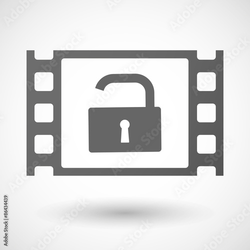 35mm film frame with a lock pad