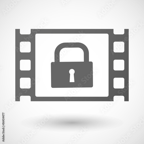 35mm film frame with a lock pad