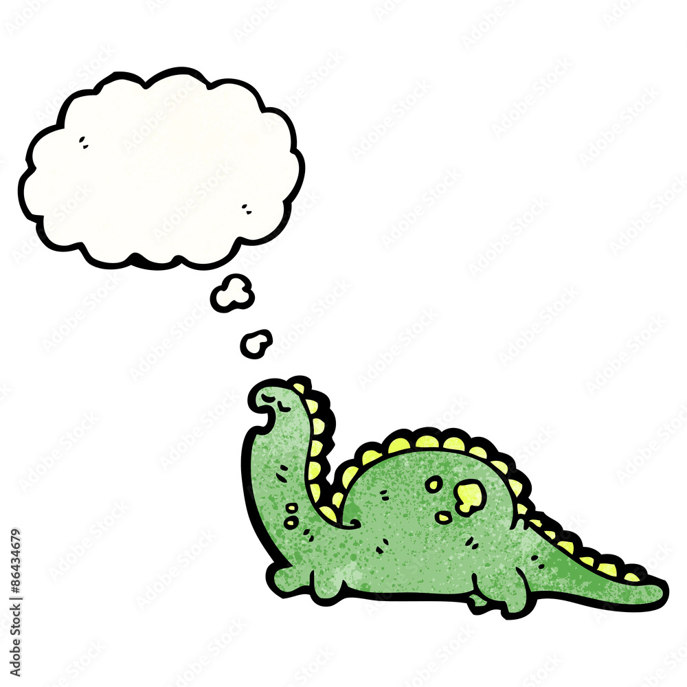 friendly dinosaur with thought bubble friendly dinosaur with thought bubble