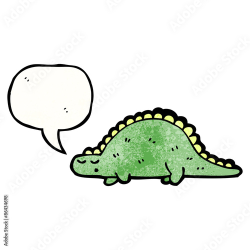 cute dinosaur with speech bubble