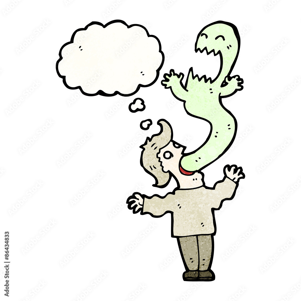 cartoon man possessed by ghost cartoon man possessed by ghost
