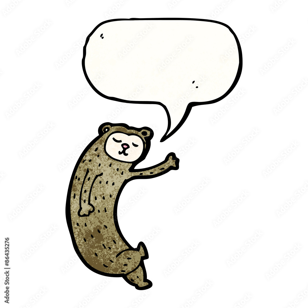 funny bear with speech bubble funny bear with speech bubble