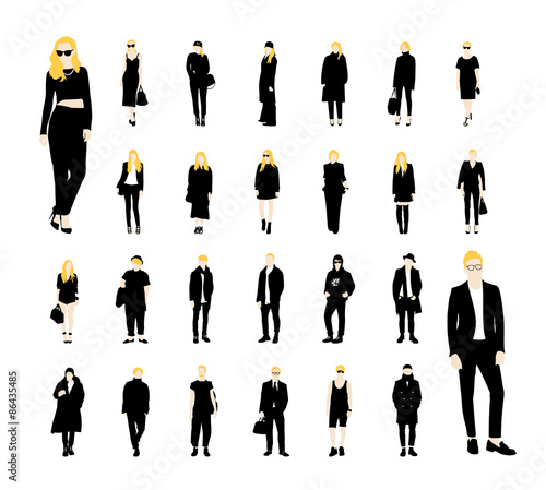 Set of people vector