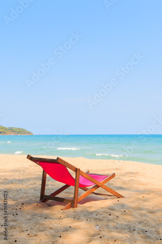 chair on the beautiful beach