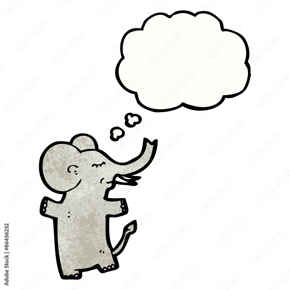 cartoon elephant with thought bubble cartoon elephant with thought bubble