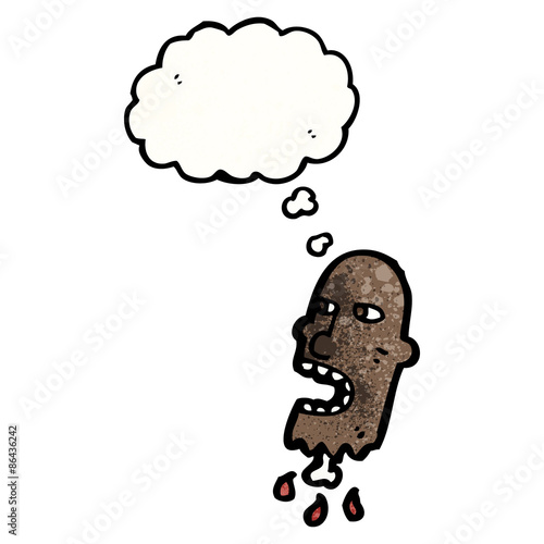 gross severed head cartoon
