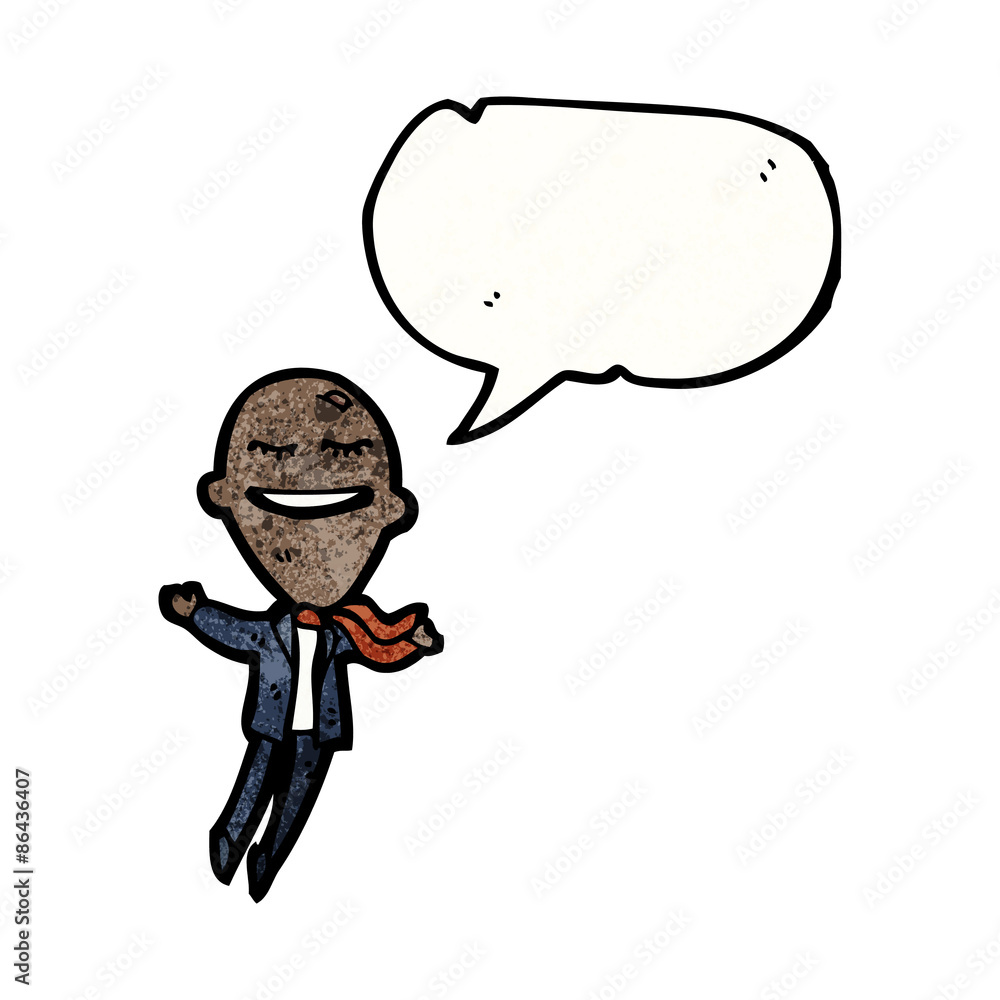 cartoon businessman with speech bubble cartoon businessman with speech bubble