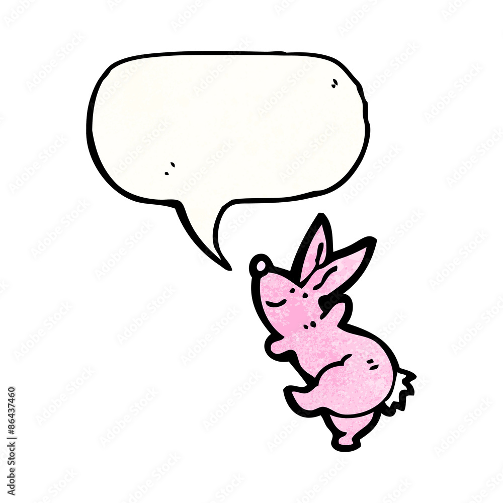 bunny rabbit with speech bubble bunny rabbit with speech bubble