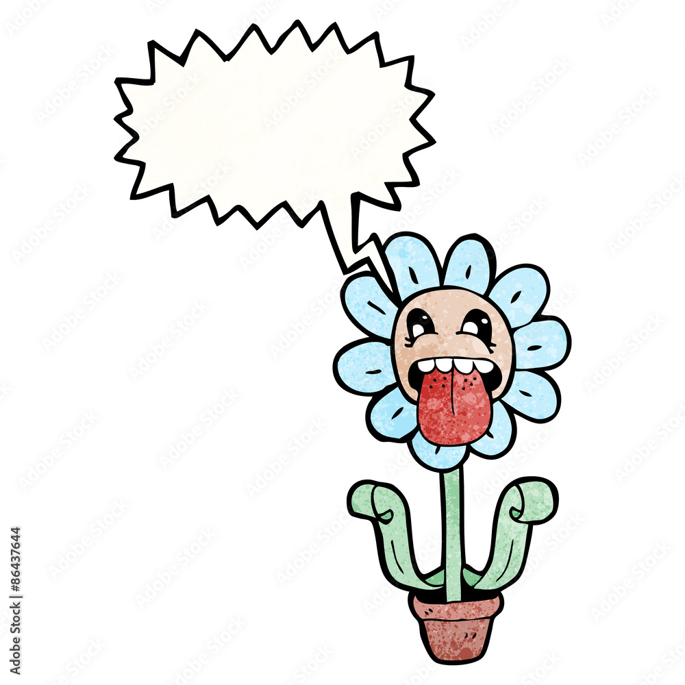 cartoon funny flower