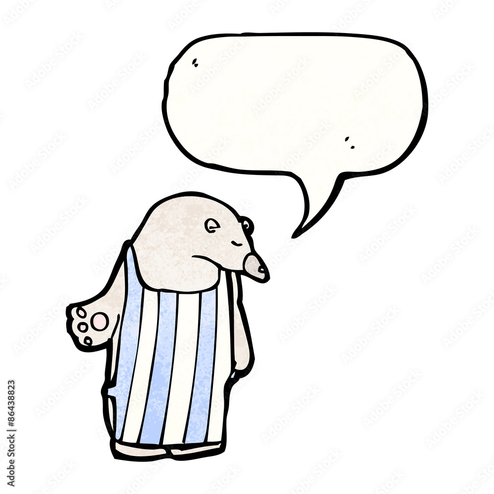 cartoon polar wearing apron cartoon polar wearing apron