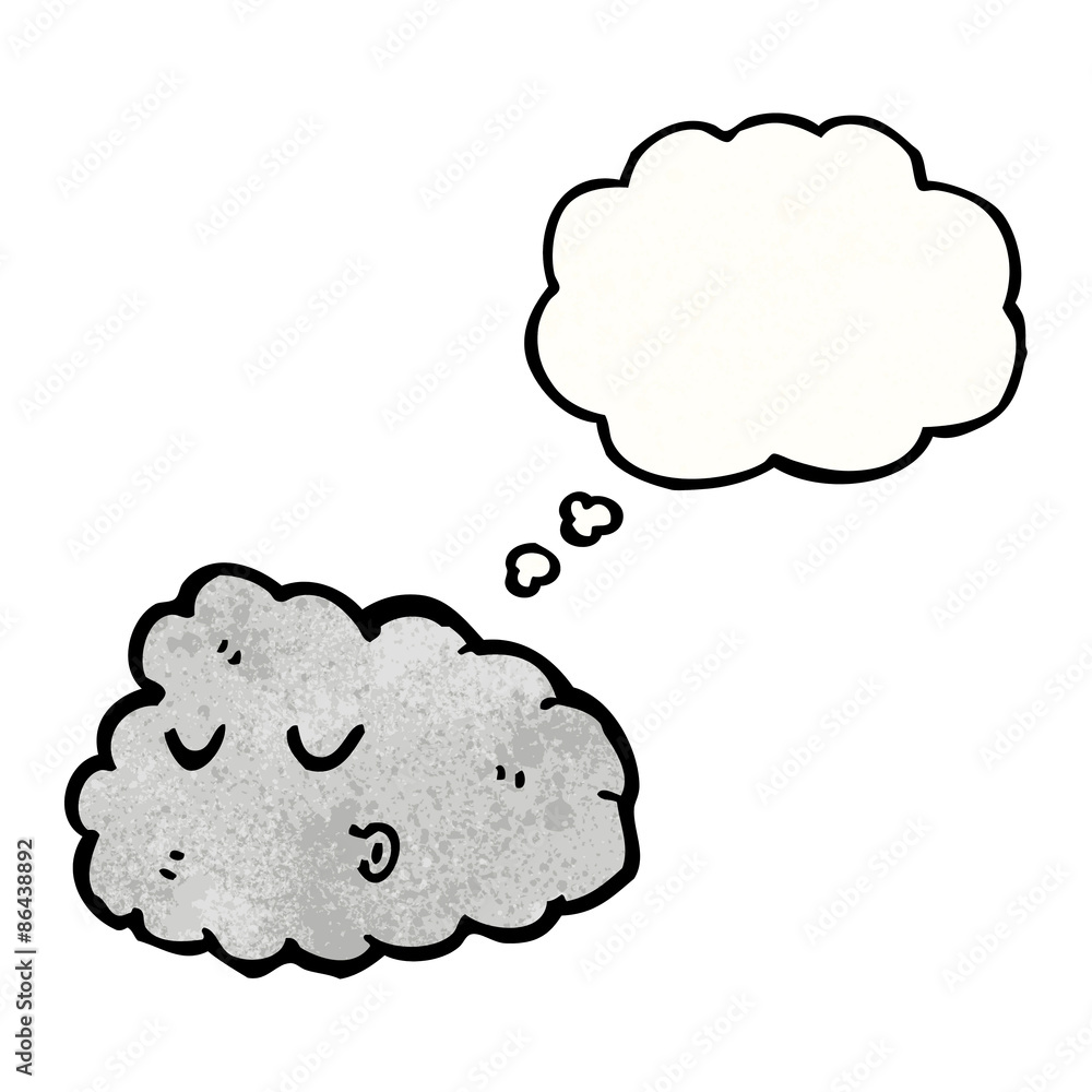 cartoon raincloud with thought bubble cartoon raincloud with thought bubble