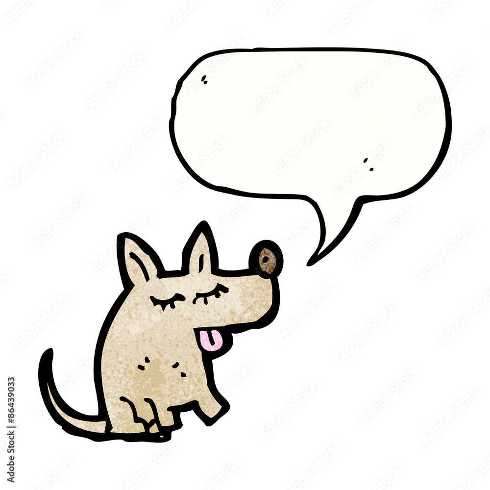 cute little dog with speech bubble cute little dog with speech bubble