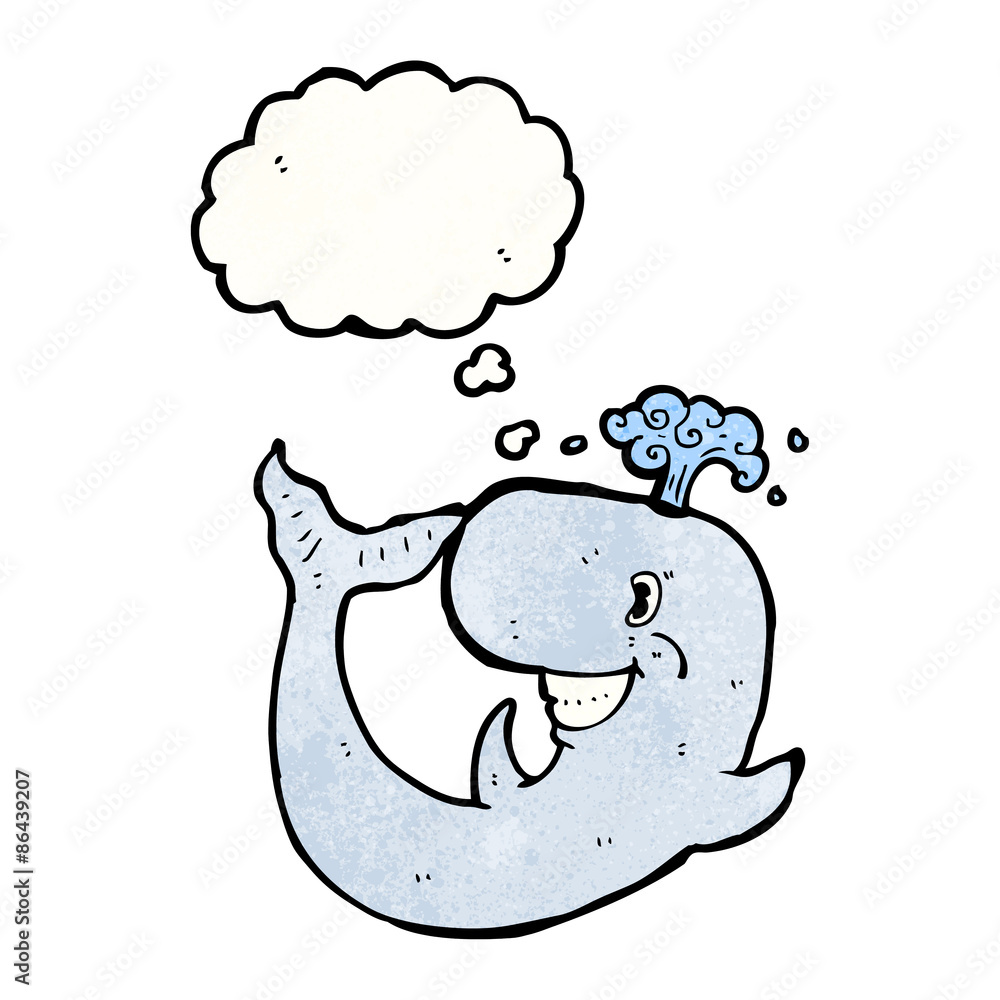 cartoon whale with thought bubble cartoon whale with thought bubble