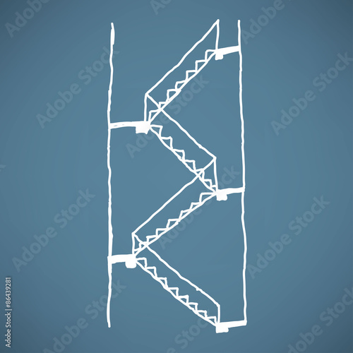 multiple stairs sketch
