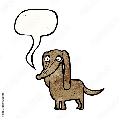 little dog with speech bubble