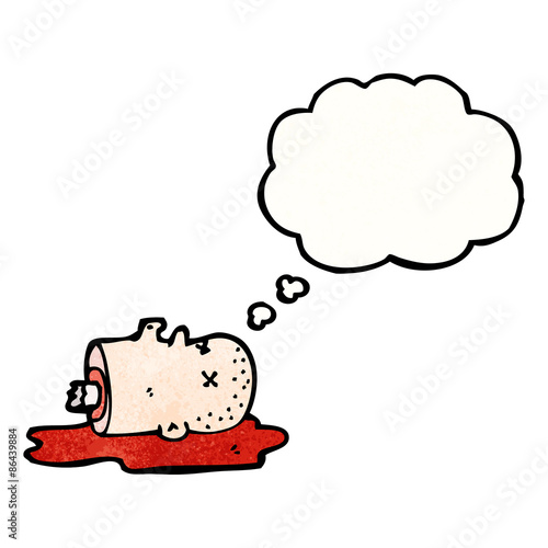 gross severed head cartoon