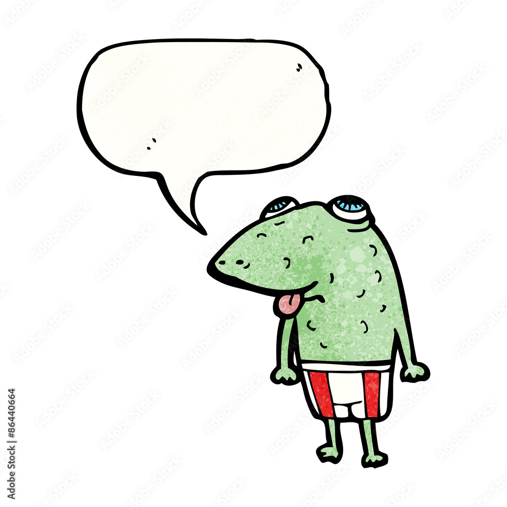 cartoon frog with speech bubble cartoon frog with speech bubble
