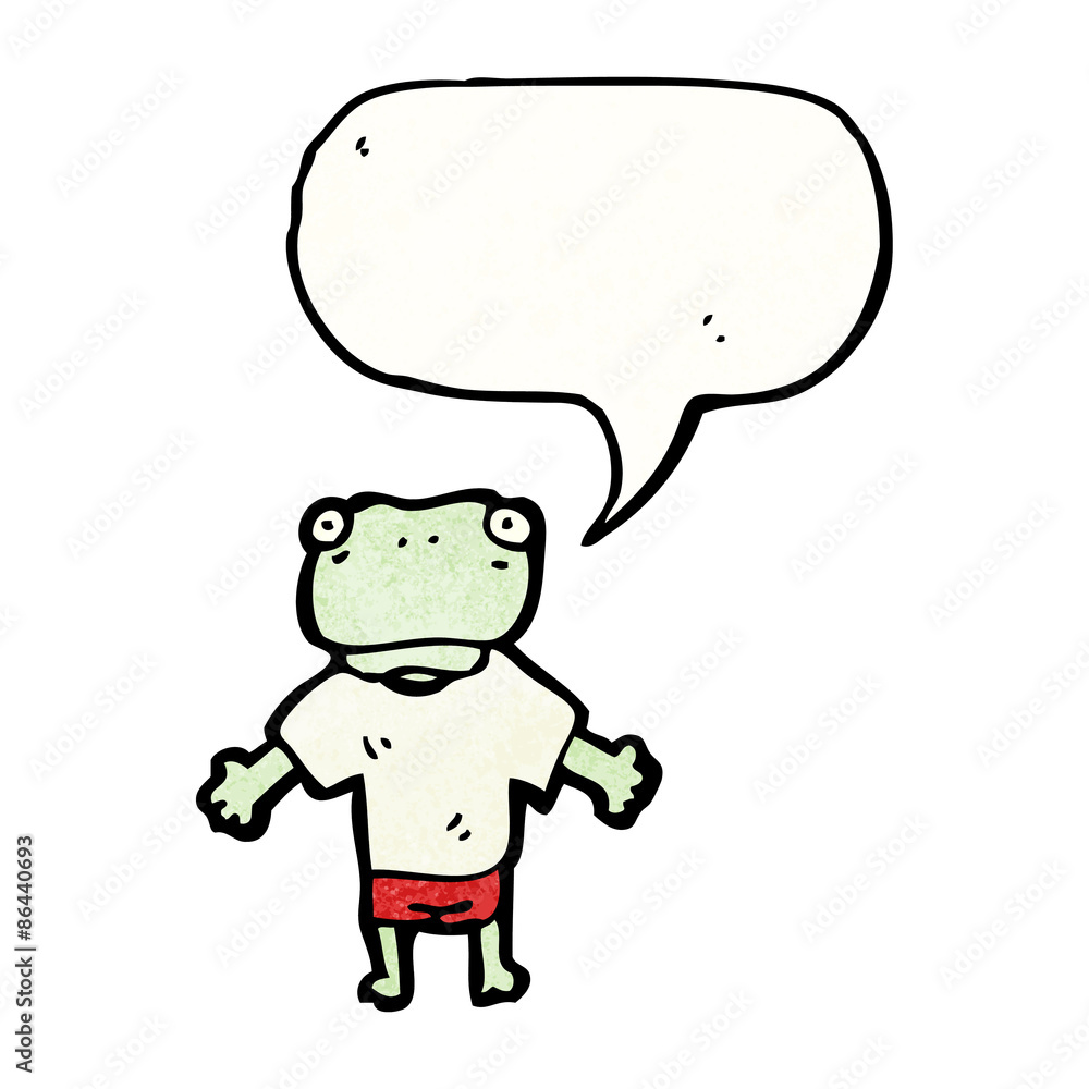 cartoon frog with speech bubble cartoon frog with speech bubble