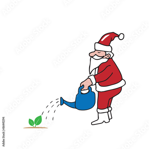 Santa watering