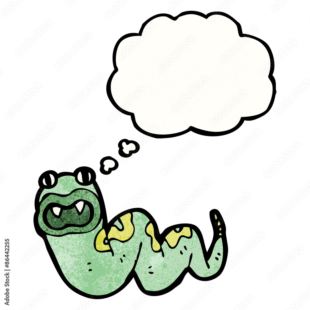 cartoon snake with thought bubble cartoon snake with thought bubble