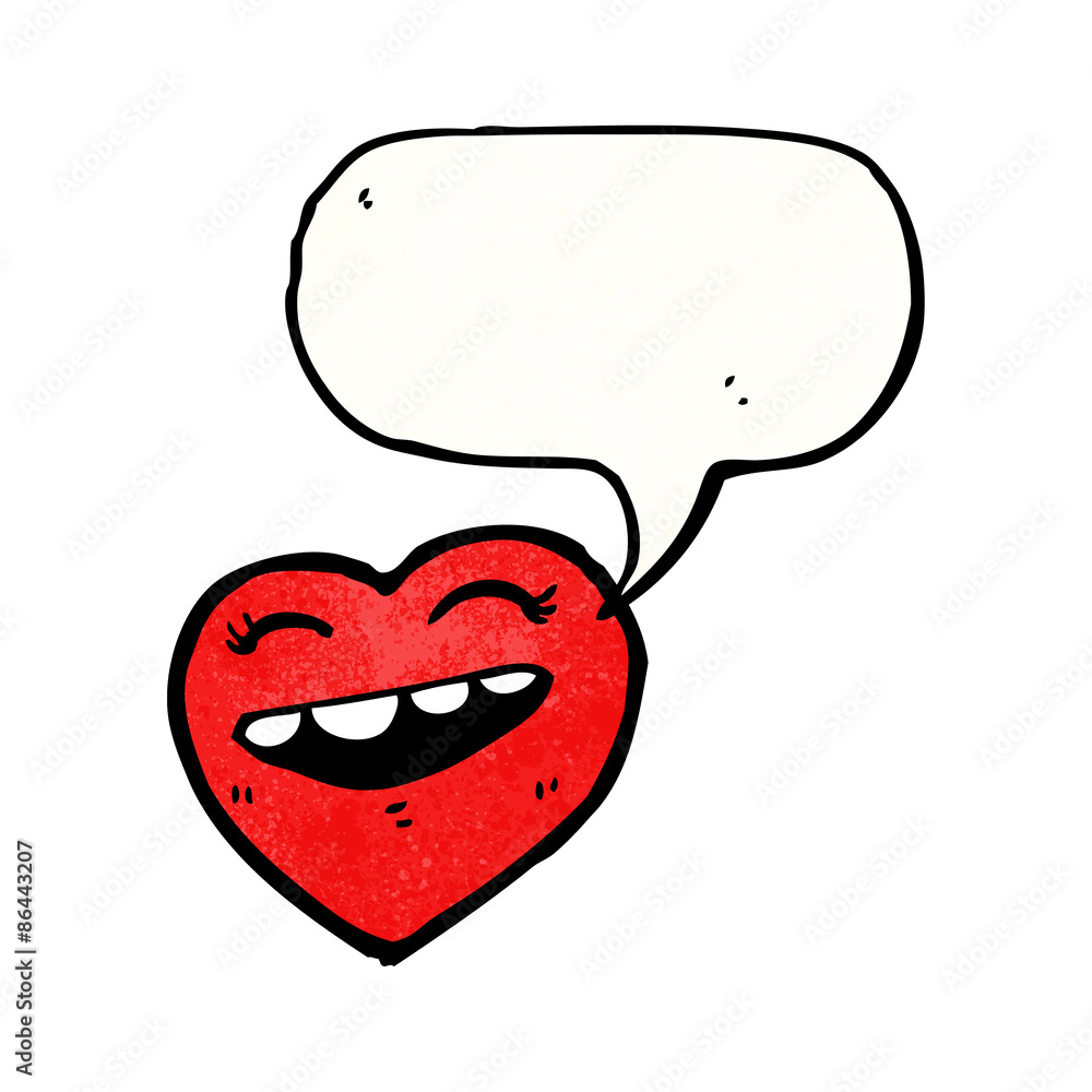cartoon heart with speech bubble cartoon heart with speech bubble
