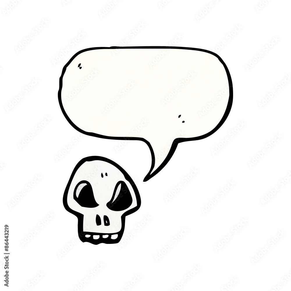 cartoon skull with speech bubble cartoon skull with speech bubble