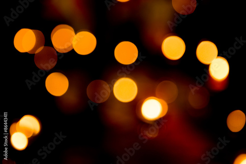 Abstract circular bokeh background candle light defocused