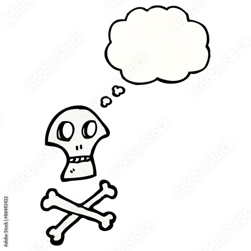 cartoon skull and crossbones