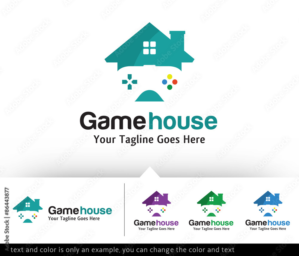 Game House Logo Design Template