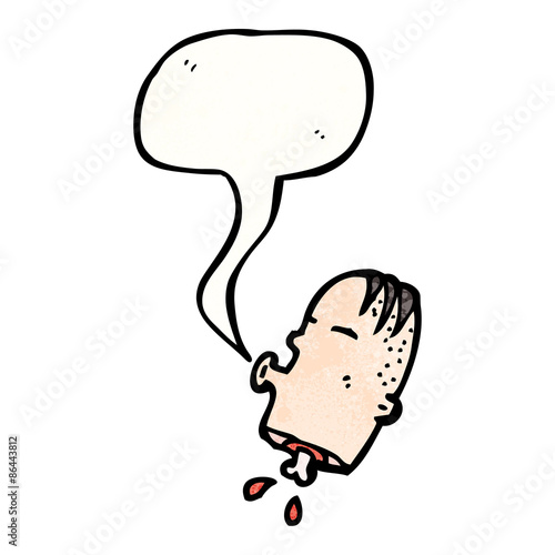 whistling severed head cartoon