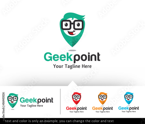Geek Point Logo Design Template