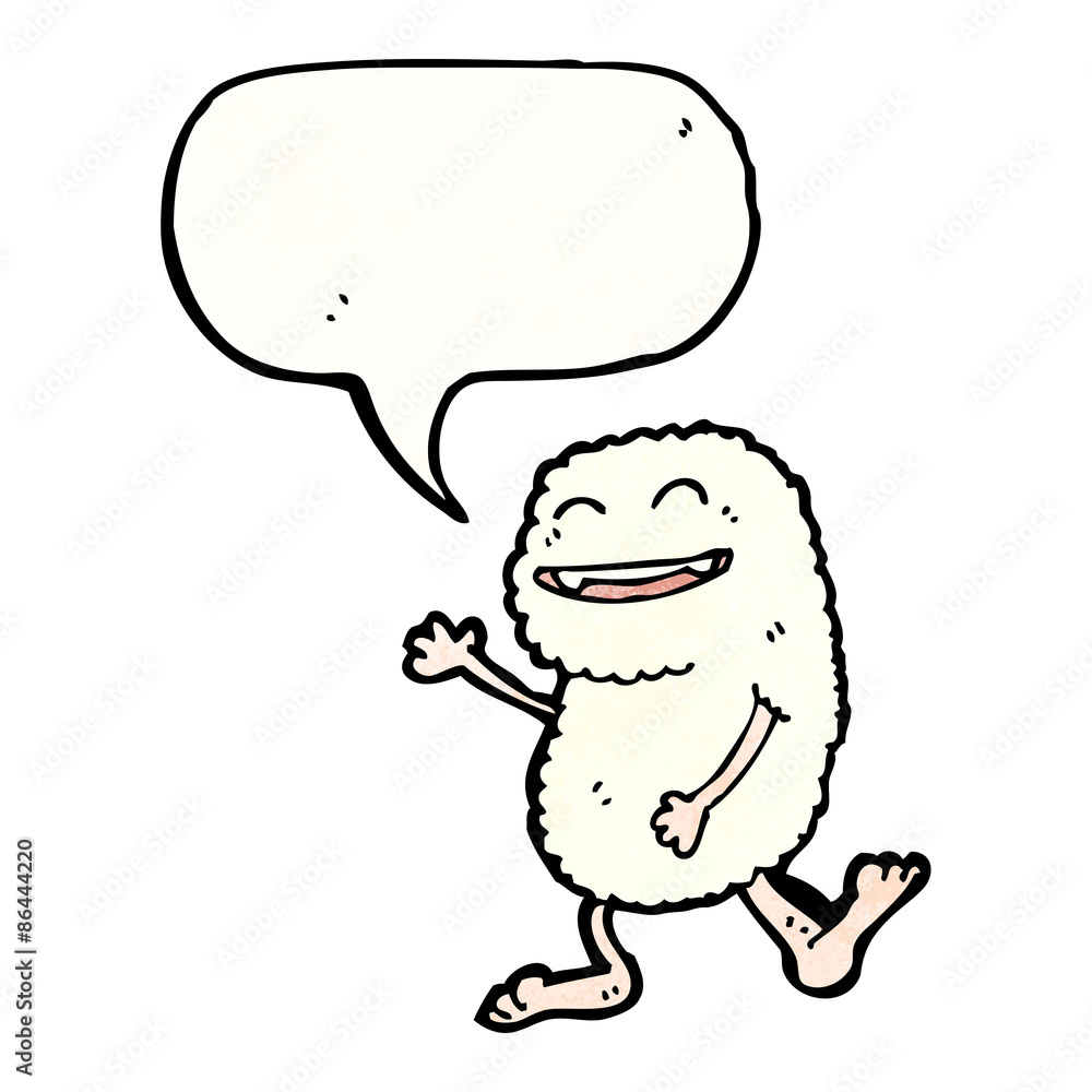 cartoon friendly monster with speech bubble cartoon friendly monster with speech bubble