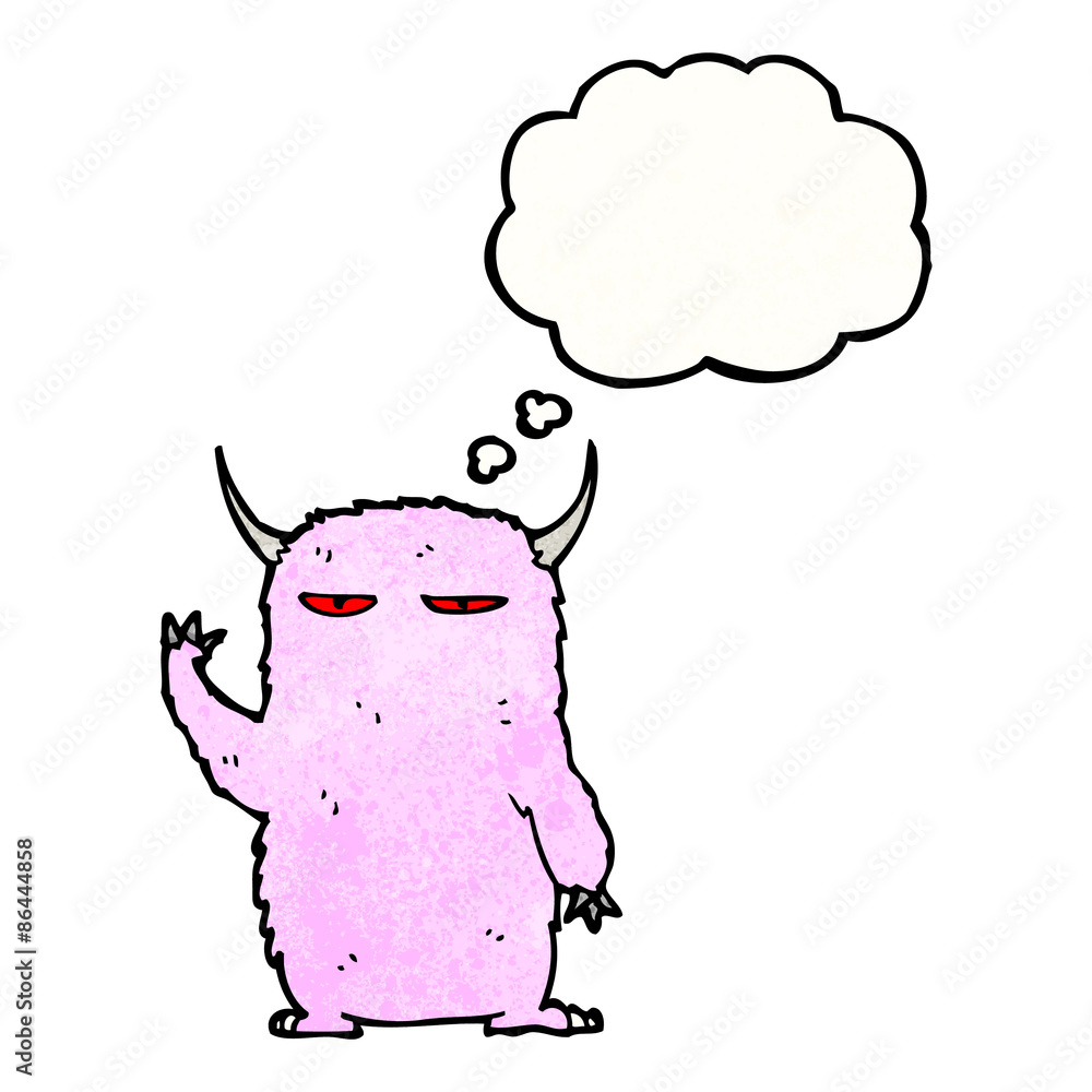 Fototapeta premium cartoon pink monster