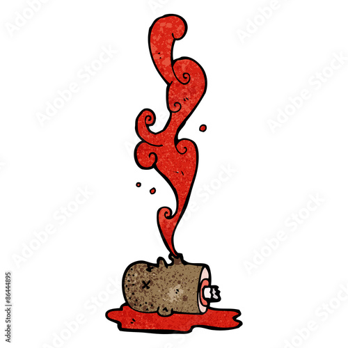 gross severed head cartoon