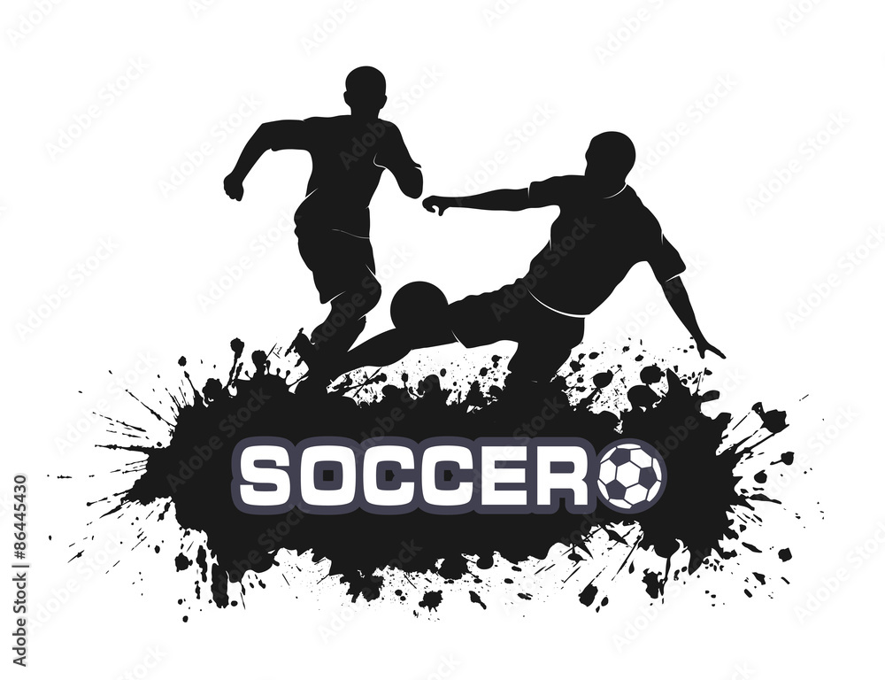 Obraz premium Soccer match in grunge style